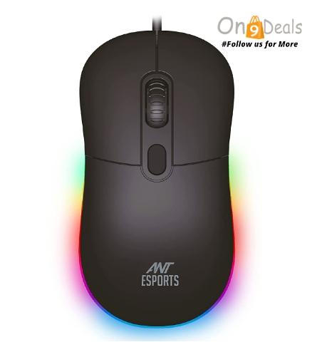 Ant Esports GM40 Wired Optical Gaming Mouse with RGB LED Lightweight and Ergonomic Design For Windows and Mac