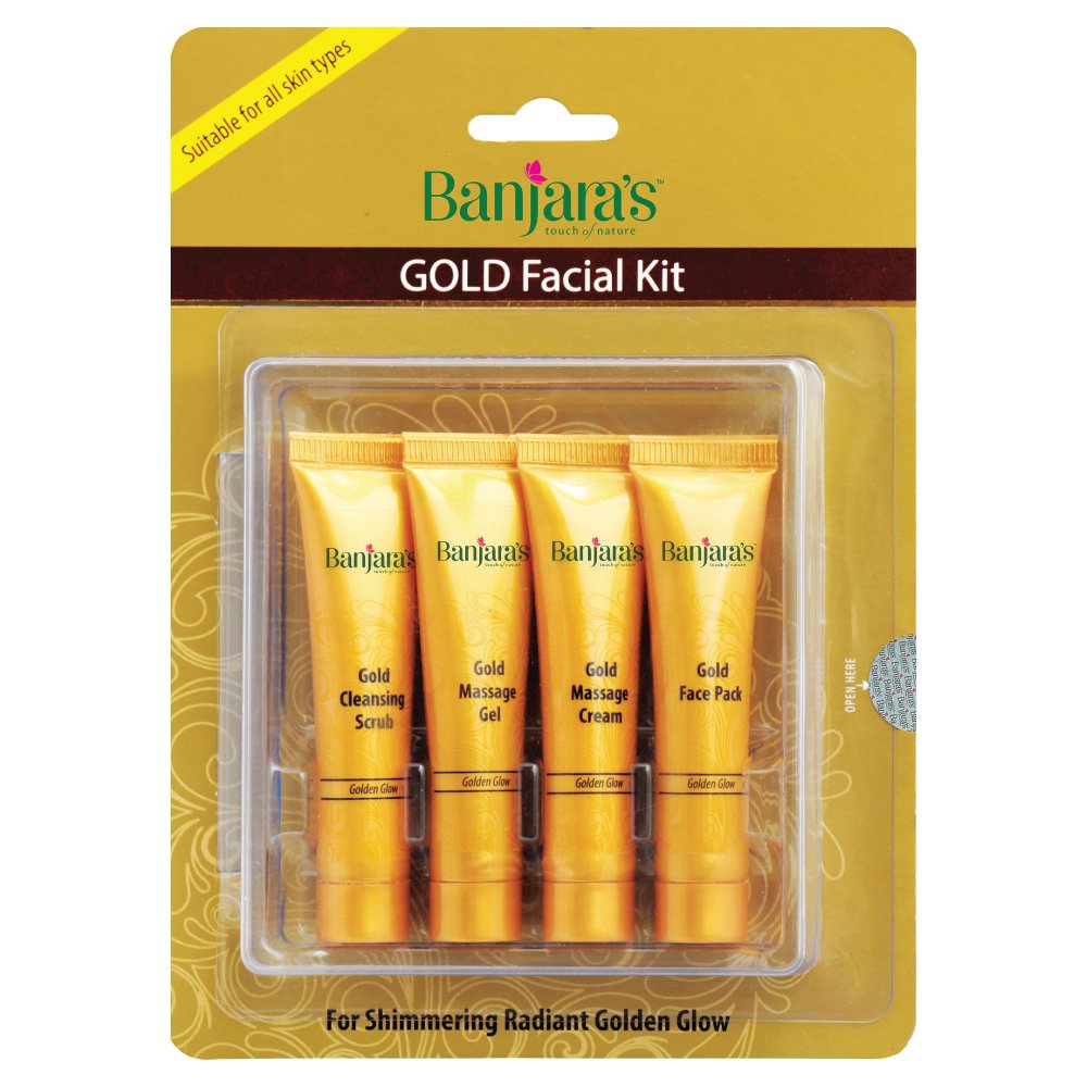 Banjara's Facial Kit, Gold (Pack of 4)
