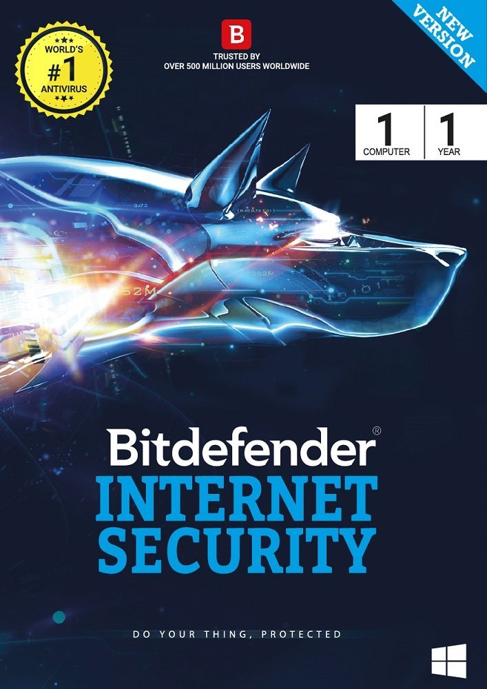 BitDefender Internet Security Latest Version (Windows) - 1 User, 1 Year (Activation Key Card)