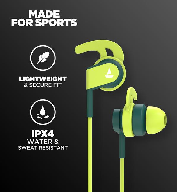 Boat Bassheads 242 Wired Sports Earphones with HD Sound IPX 4 Sweat and Water Resistance