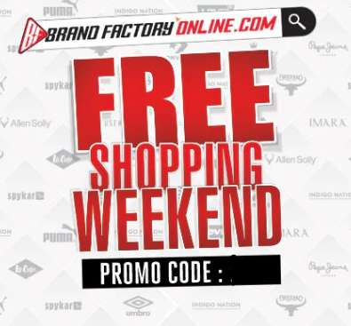 Brand Factory Online Free Shopping Weekend Buy For Rs.2000 & Get Back Them Too