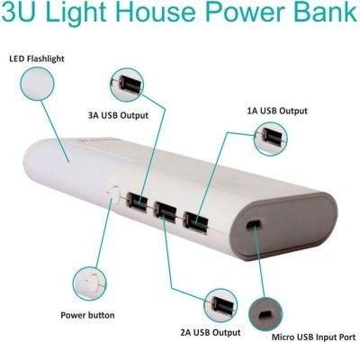 Callmate 10000 mAh 3U Light House Power Bank
