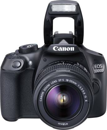 Canon EOS 1300D DSLR Camera Body with Single Lens: EF-S 18-55 IS II (16 GB SD Card + Carry Case)