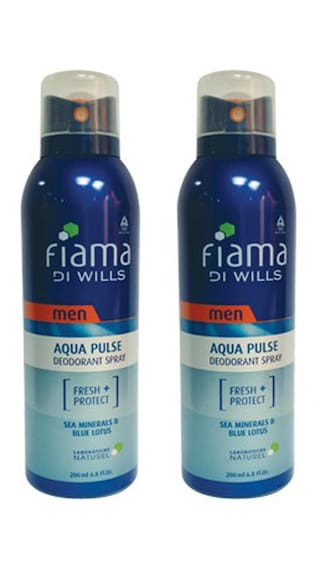 Fiama Di Wills Aqua Pulse Deodorant for Men 200 ml (Pack of 2)