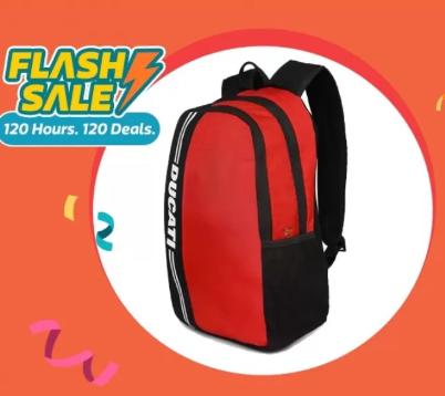Flipkart - Flash Sale Backpacks from Ducati and More Flat 80% Discount
