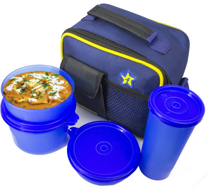 Flipkart SmartBuy Square Blue 4 Containers Lunch Box