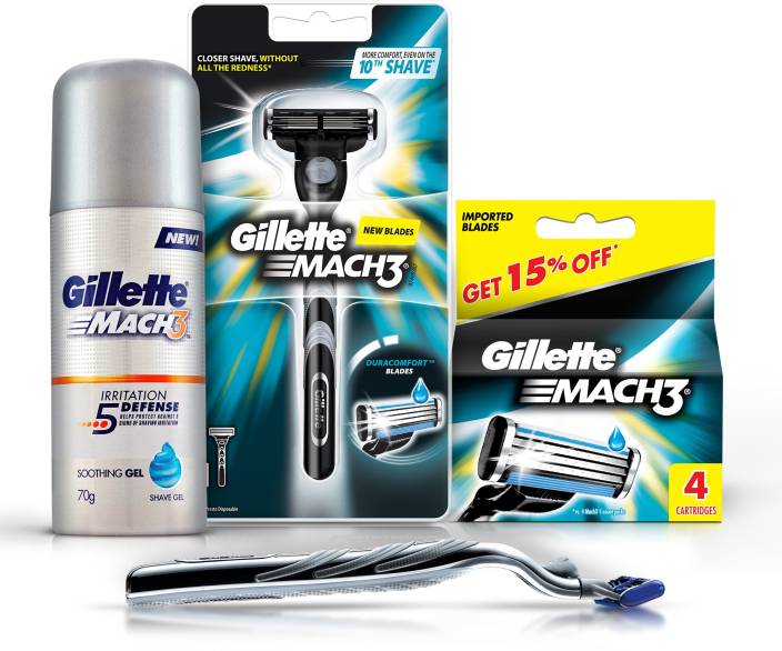 Gillette Mach 3 Limited Edition Travel Pack  (Set of 3)
