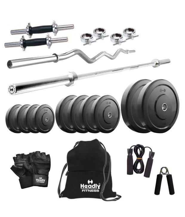 Headly 40 Kg Home Gym, 14 Inch Dumbbells, 2 Rods, Gym Backpack, Accessories