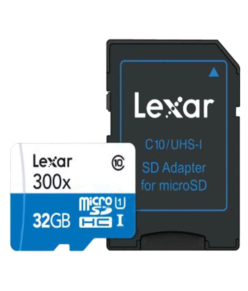 Lexar 32 GB Class 10 High Performance Memory Card with Adapter