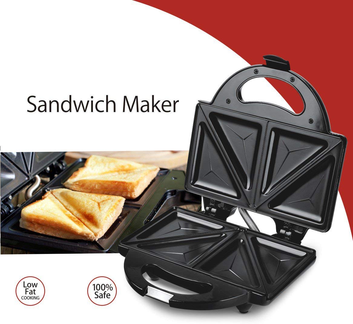 Lifelong LLSM115T 750-Watt 4-Slice Sandwich Maker