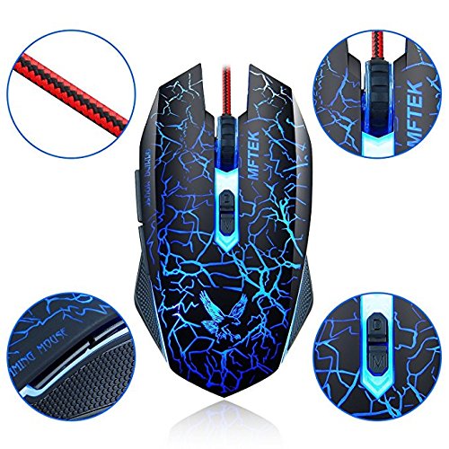 MFTEK Gaming Mouse 2000 DPI With 7 Buttons Amazon's Choice PC Mouse