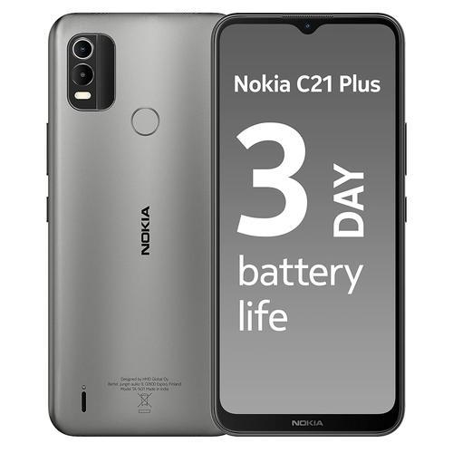 Nokia C21 Plus Android Smartphone, Dual SIM, 3-Day Battery Life, 3GB RAM + 32GB Storage, 13MP Dual Camera with HDR
