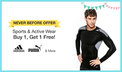 PaytmMall : Buy 1 get 1 free offer on Sportswear Activewear