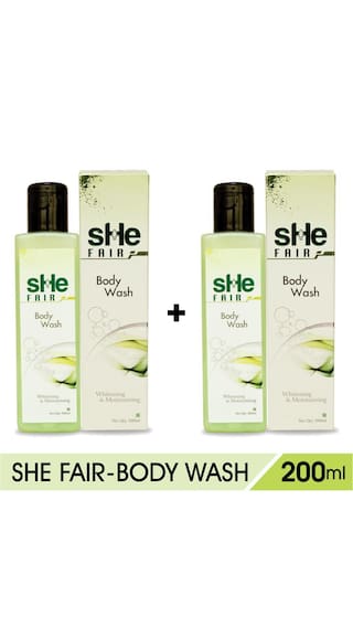 Shefair Body Wash 200ml for Whitening & Moisturising Pack of 2