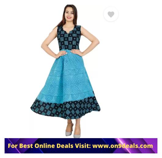 Unique Choice Women A-line Blue Dresses Upto 80% Discount From Rs.256
