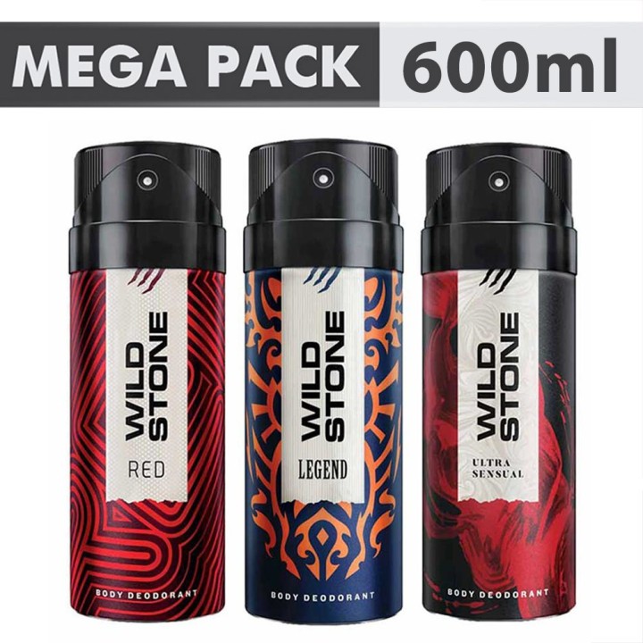 Wild Stone Ultra Sensual+ Red+Legend Combo Deodorant Body Mist - For Men