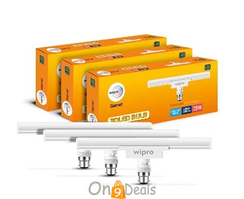 wipro 20W b22 3D LED Bulb ( N12011, White, Standard ) - Pack of 3