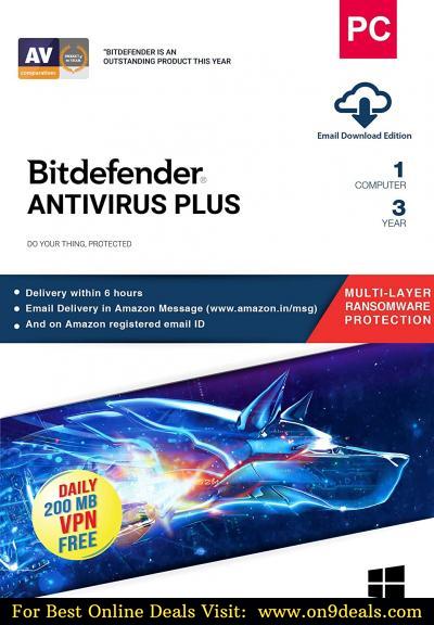 Bitdefender - 1 Computer,3 Years - Antivirus Plus