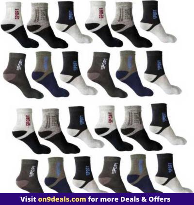 Men & Women Printed Ankle Length Socks Pack of 24