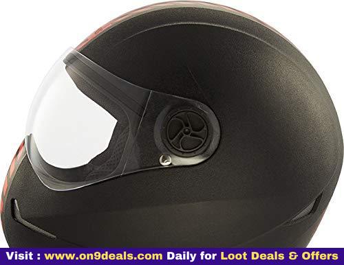 Steelbird SB-50 Adonis Dashing Black and Red Helmet with Plain Visor 600mm