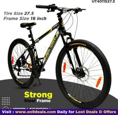 Urban Terrain UT4011S27.5 Steel MTB with 21 Shimano Gear and Installation Services 27.5 T Mountain Cycle