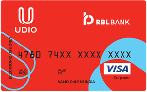 UDIO RBL Bank Visa Prepaid or Digital Card Offer Get 2% Cashback upto Rs. 200 