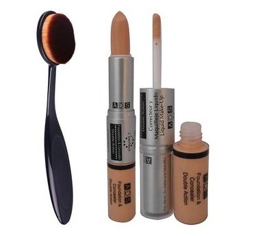 Ads Foundation And Concealer With Foundation Brush (set Of 2)