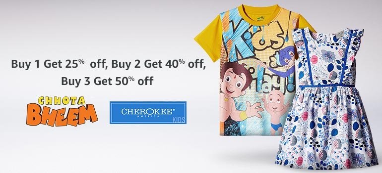 Amazon - Buy 1 Get 25% OFF /Buy 2 Get 40% OFF /Buy 3 Get 50% OFF On Kids Clothing