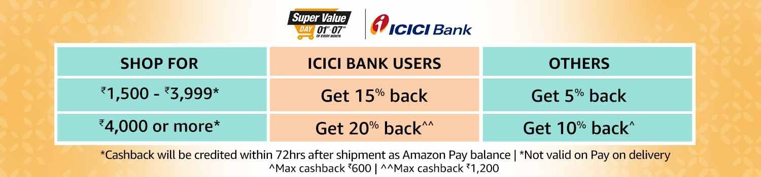 Amazon Super Vaule Days Monthly Groceries, Lowest Prices And Upto Rs.1200 Cashback