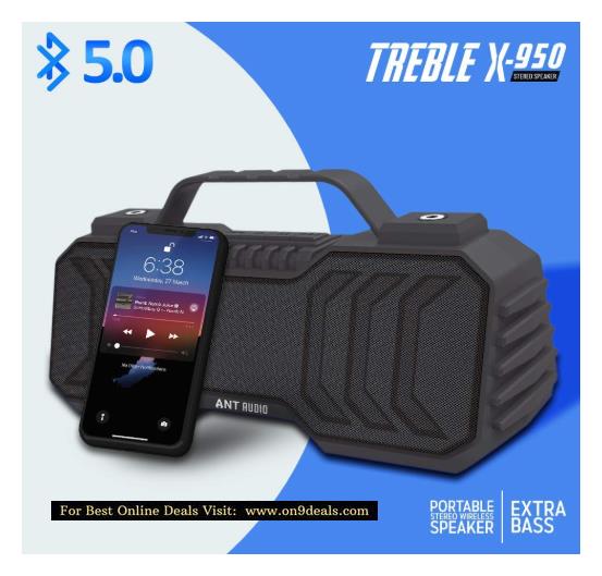 Ant Audio Treble X 950 Portable Bluetooth Speaker 6W FM/Aux/SD Card/USB