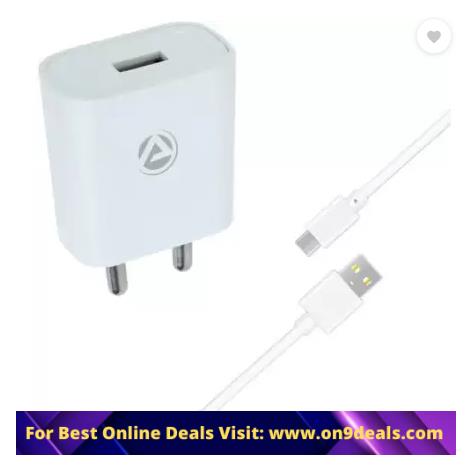 ARU AR-155 2.1A Single Port 2 A Mobile Charger with Detachable Cable