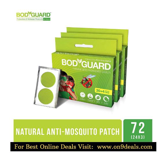 Bodyguard Premium Natural Anti Mosquito Repellent Patches - 60 + 12 Patches