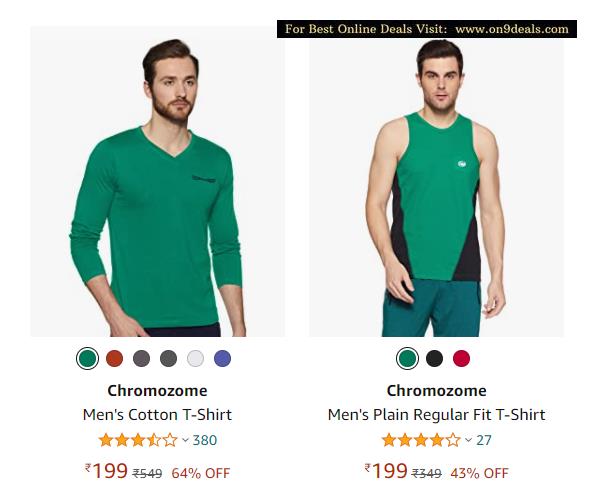 Chromozome Men's Cotton T-Shirt From Rs.199