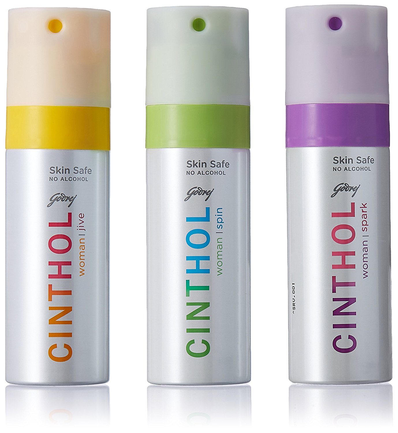 Cinthol Women's Spin Spark and Jive Deo Spray, 3x150ml (Buy 2 Get 1 Free)