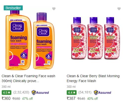 Clean & Clear Face Wash: Find Minimum 30% Discounts Online