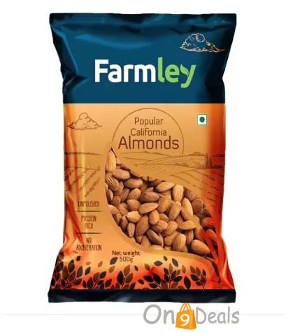 Farmley Premium California Almonds 1kg @ Rs.598 + Re.1 Products + Free Delivery