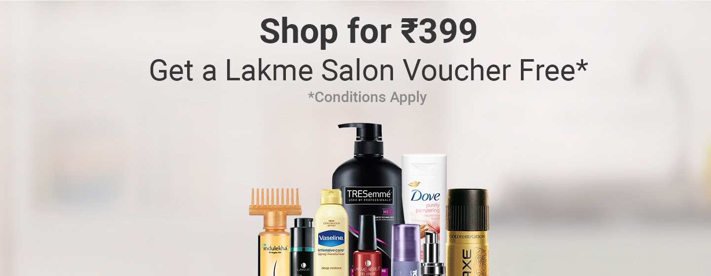 Flipkart - Buy Beauty and Personal Care Products Worth Rs.399 & Get Lakme Voucher