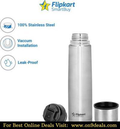 Flipkart SmartBuy Flip Flask 1000ml 1000 ml Flask  (Pack of 1, Silver, Steel)