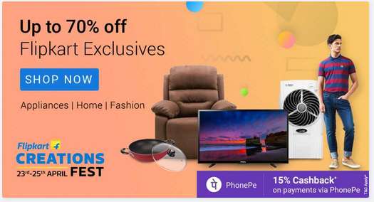 Flipkart Smartbuy Products Sale Upto 70% Discount + 15% Cashback With Phonpe Wallet