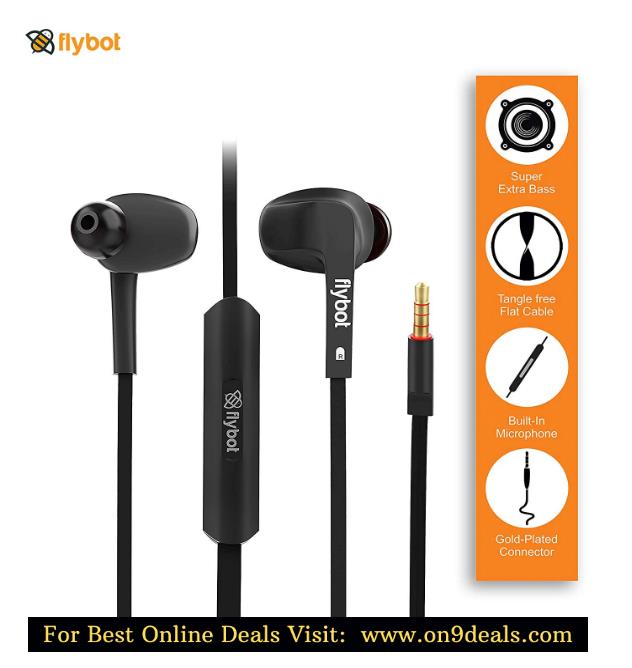 Flybot Strike Wired in Ear Stereo Bass Earphones with Mic
