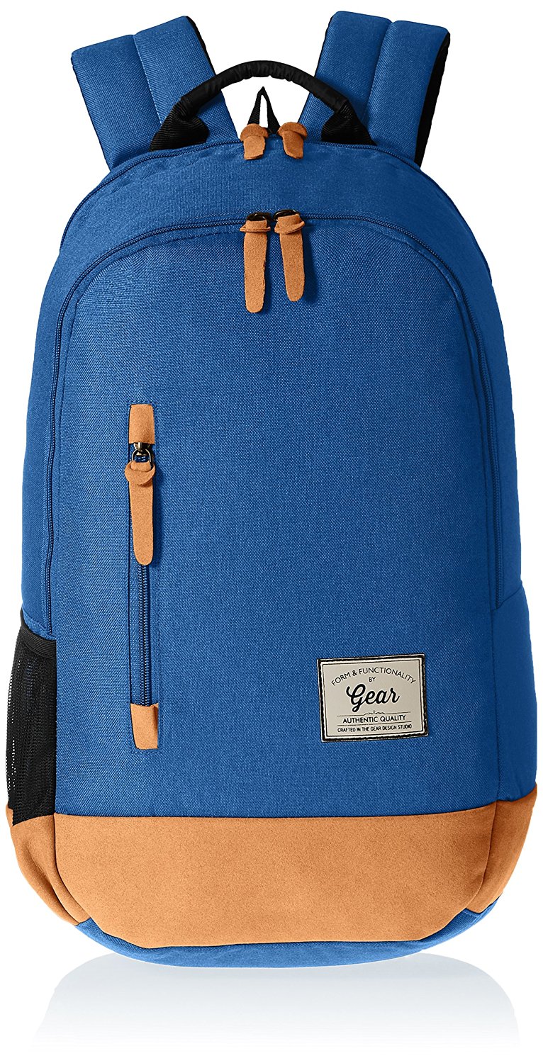 Gear Classic 24 ltrs Royal Blue and Brown Casual Backpack