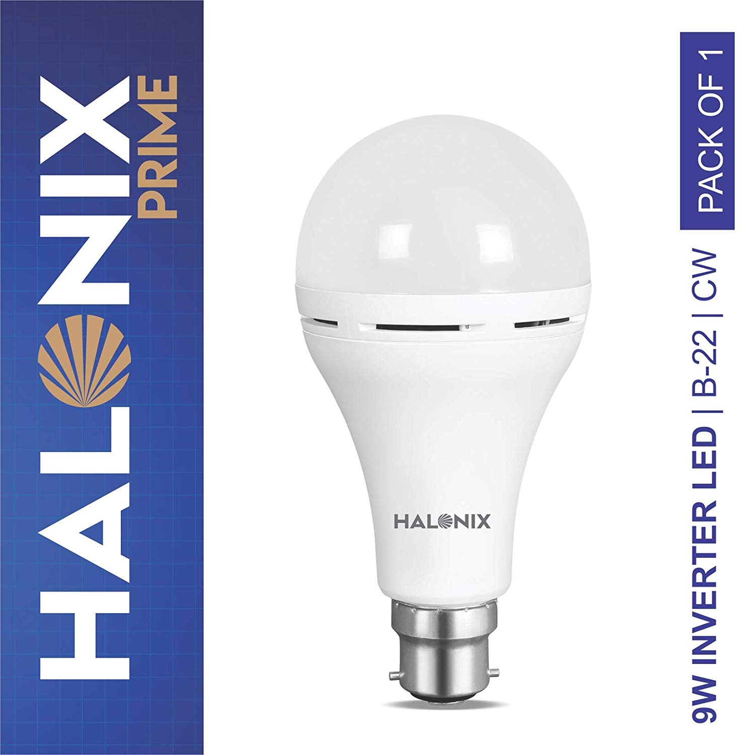 Halonix Inverter Led Bulb B22 9-Watt (Power Backup Upto 4 Hours)