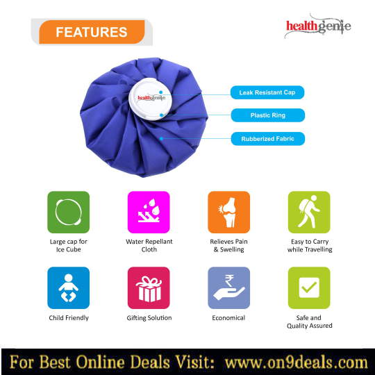 Healthgenie ICE BAG used for First Aid, Sports Injury, Pain Relief, Cold Therapy