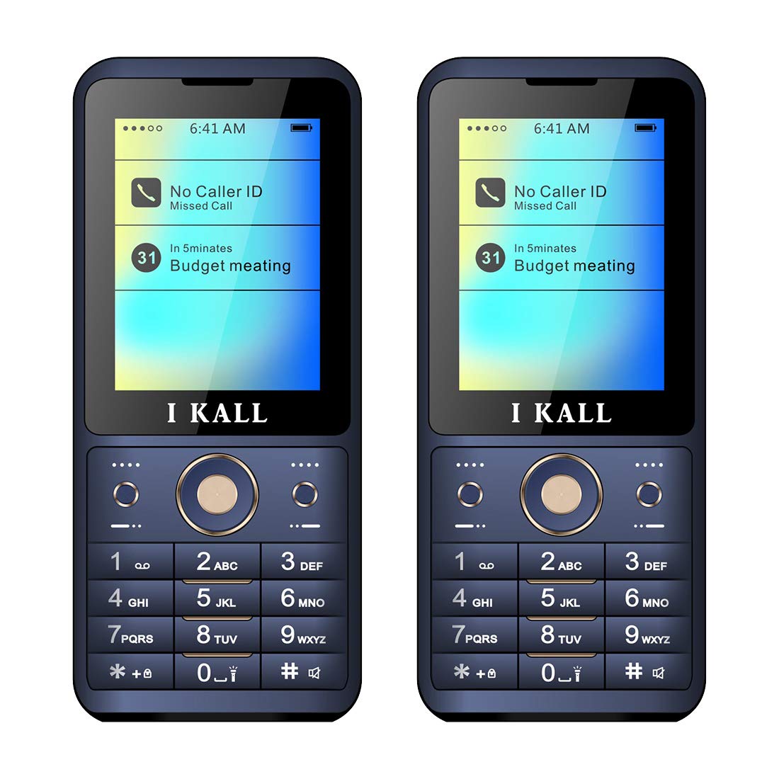 IKALL K39 Multimedia 2.4-Inch Display with Dual Sim Mobile (Black) - Combo of 2