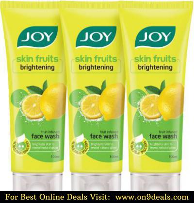 Joy Skin Fruits Active Fairness Face Wash Lemon Pack of 3 X 100 ml