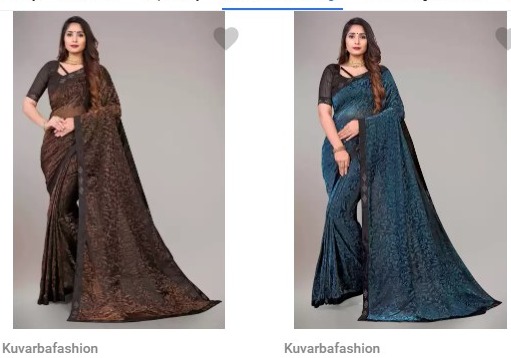 Kuvarba Fashion Women's Sarees From Rs.296