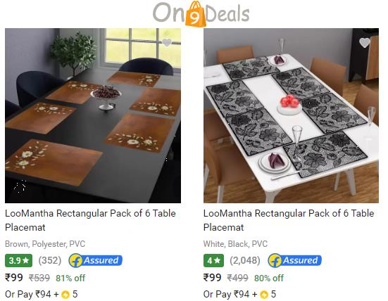 Loomantha Table Placemats @ Rs.99