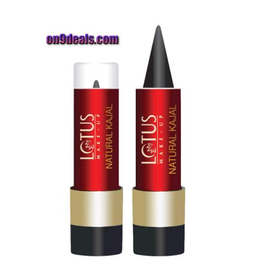 Lotus Make-up Natural Kajal, Black, 4g
