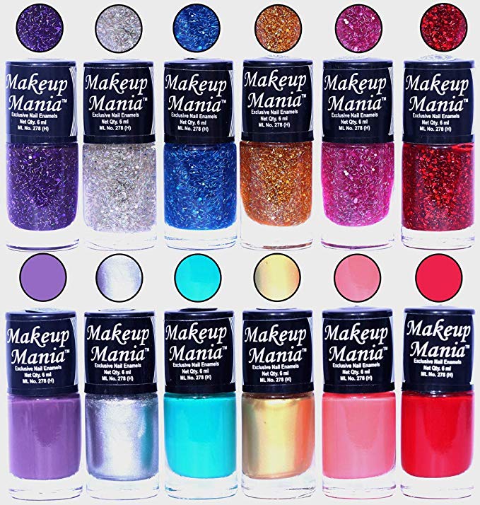 Makeup Mania Nail Polish Set, Multi-Color (Combo Of 12)