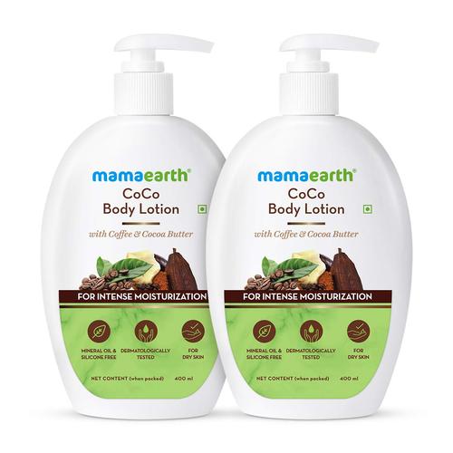 Mamaearth CoCo Body Lotion For Dry Skin - 400ml  Pack of 2